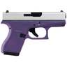 Glock 42 Purple 380 Auto (ACP) 3.26in Shimmering Aluminum Pistol - 6+1 Rounds - Purple