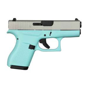Glock 42 Robins Egg Blue 380 Auto (ACP) 3.26in Cerakote Shimmering Aluminum Pistol - 6+1 Rounds