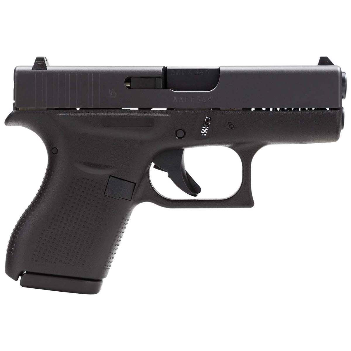 Glock 42 White Dot 380 Auto (ACP) 3.25in Black Pistol - 6+1 ...