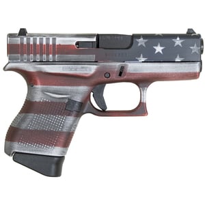 Glock 43 9mm Luger 3.39in American Flag Cerakote Pistol - 6+1 Rounds