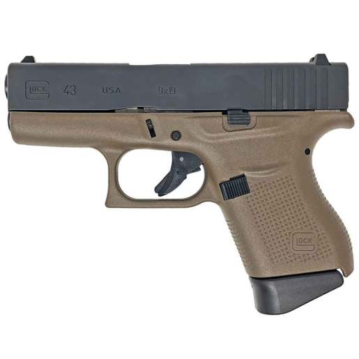 Glock 43 9mm Luger 3.41in FDE Pistol - 6+1 Rounds - Brown Subcompact image
