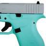 Glock 43 9mm Luger 3.41in Robin Egg/Black/Silver Pistol - 6+1 Rounds - Blue