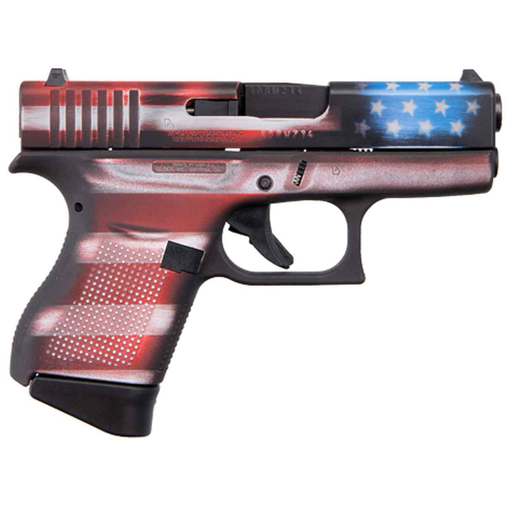 Glock 43 Battleworn USA Flag 9mm Luger 3.39in Cerakote Battleworn USA Flag Pistol - 6+1 Rounds - Subcompact image