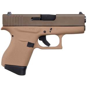 Glock 43 FDE 9mm Luger 3.39in Patriot Brown Cerakote Pistol - 6+1 Rounds