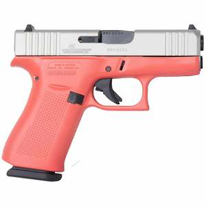 Glock 43X Coral 9mm Luger 3.4in Shimmering Aluminum Pistol - 10+1 Rounds
