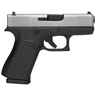 Glock 43X Subcompact 9mm Luger 3.41in Silver PVD Pistol - 10+1 Rounds - Black