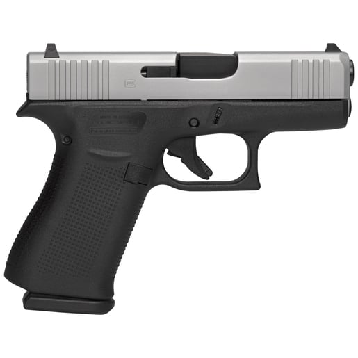 Glock 43X Subcompact 9mm Luger 3.41in Silver PVD Pistol - 10+1 Rounds - Black Subcompact image