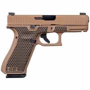 Glock 45 Honeycomb Grip 9mm Luger 4.02in Flat Dark Earth Cerakote Pistol - 17+1 Rounds