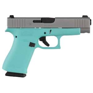 Glock 48 Robin Egg Blue GNS 9mm Luger 4.17in Silver PVD Pistol - 10+1 Rounds