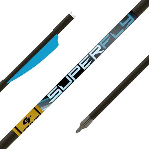 Gold Tip Superfly Pro 22in Carbon Crossbow Bolts – 6 Pack – Black