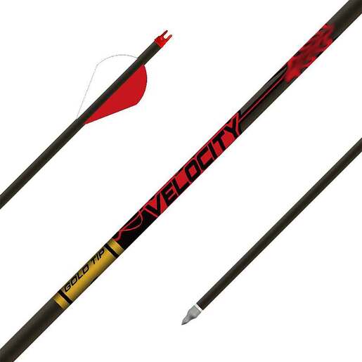 Gold Tip Velocity Carbon Arrows – 6 Pack – Black