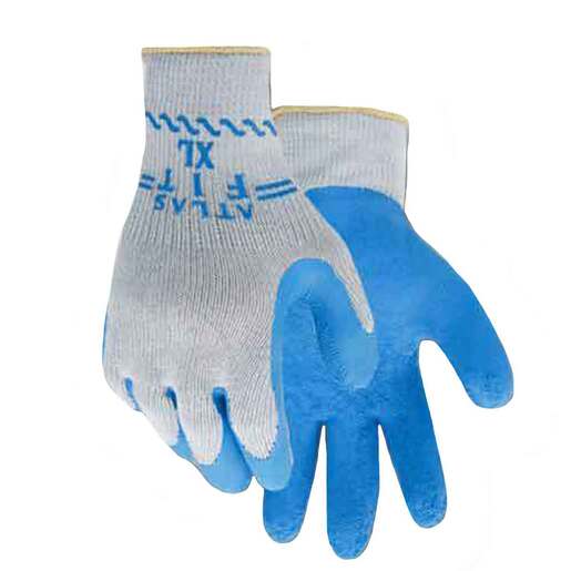 Golden Stag Men's Atlas Fit Latex Palm Work Glove - Blue/Grey L 80-L