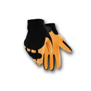 Golden Stag Men's Deerskin Knit Back Work Glove