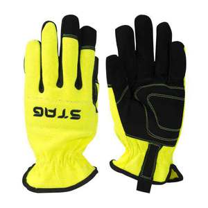 Golden Stag Men's Synthetic Leather All Purpose Gloves - Hi-Vis - XL
