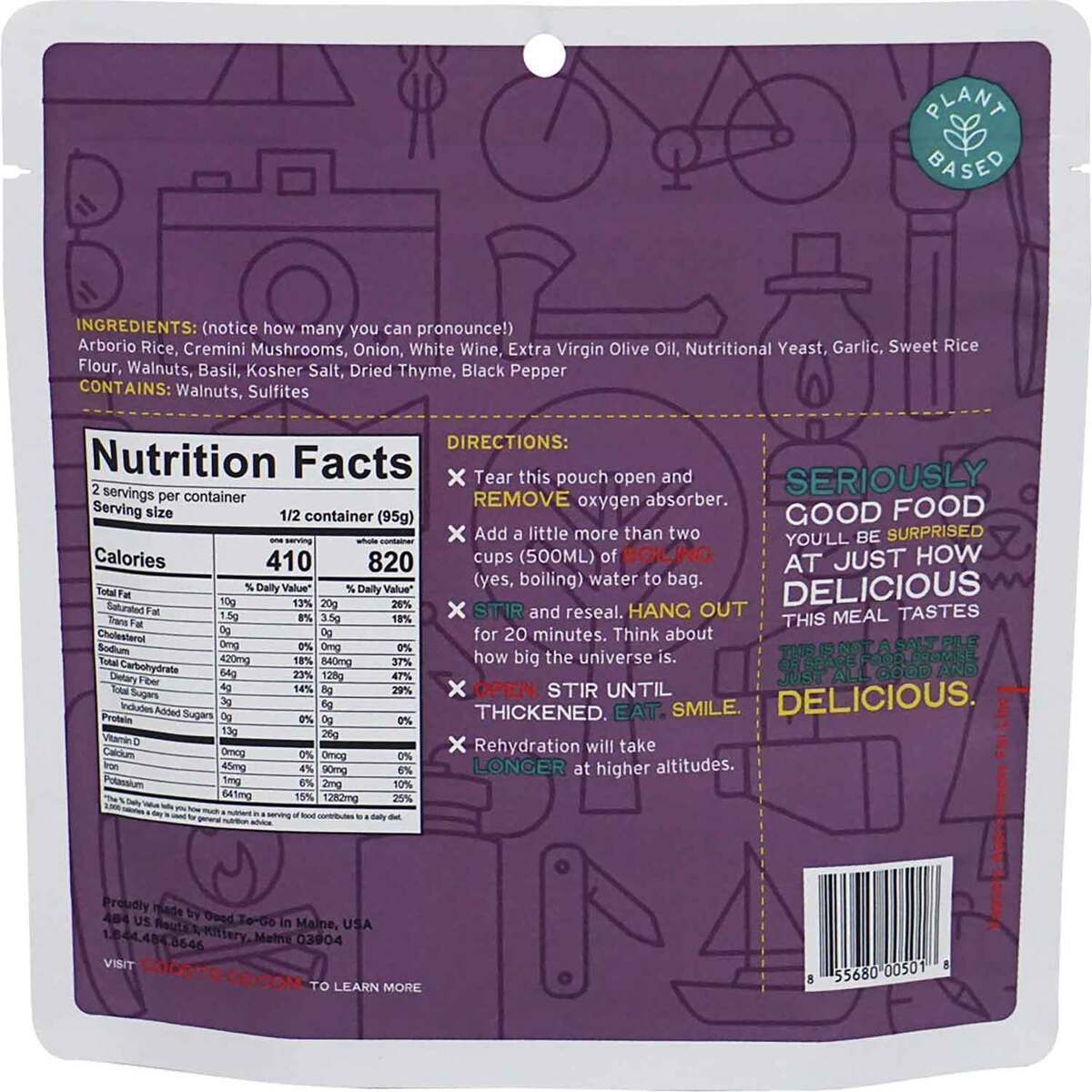Good To-Go Mushroom Risotto - 2 Servings Good To-Go Mushroom Risotto - 2 Servings