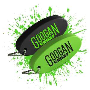 Googan Baits Foam Floating Keychain - Black/Green, 2pk