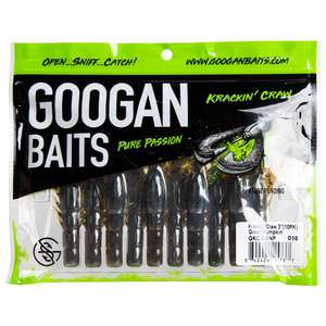 Googan Baits Krackin' Soft Craw Bait - Green Pumpkin, 3in