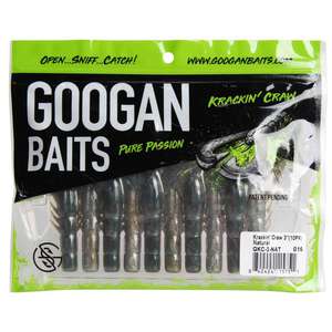 Googan Baits Krackin' Soft Craw Bait - Natural, 3in