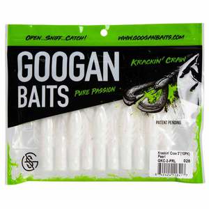 Googan Baits Krackin' Soft Craw Bait - Pearl, 3in