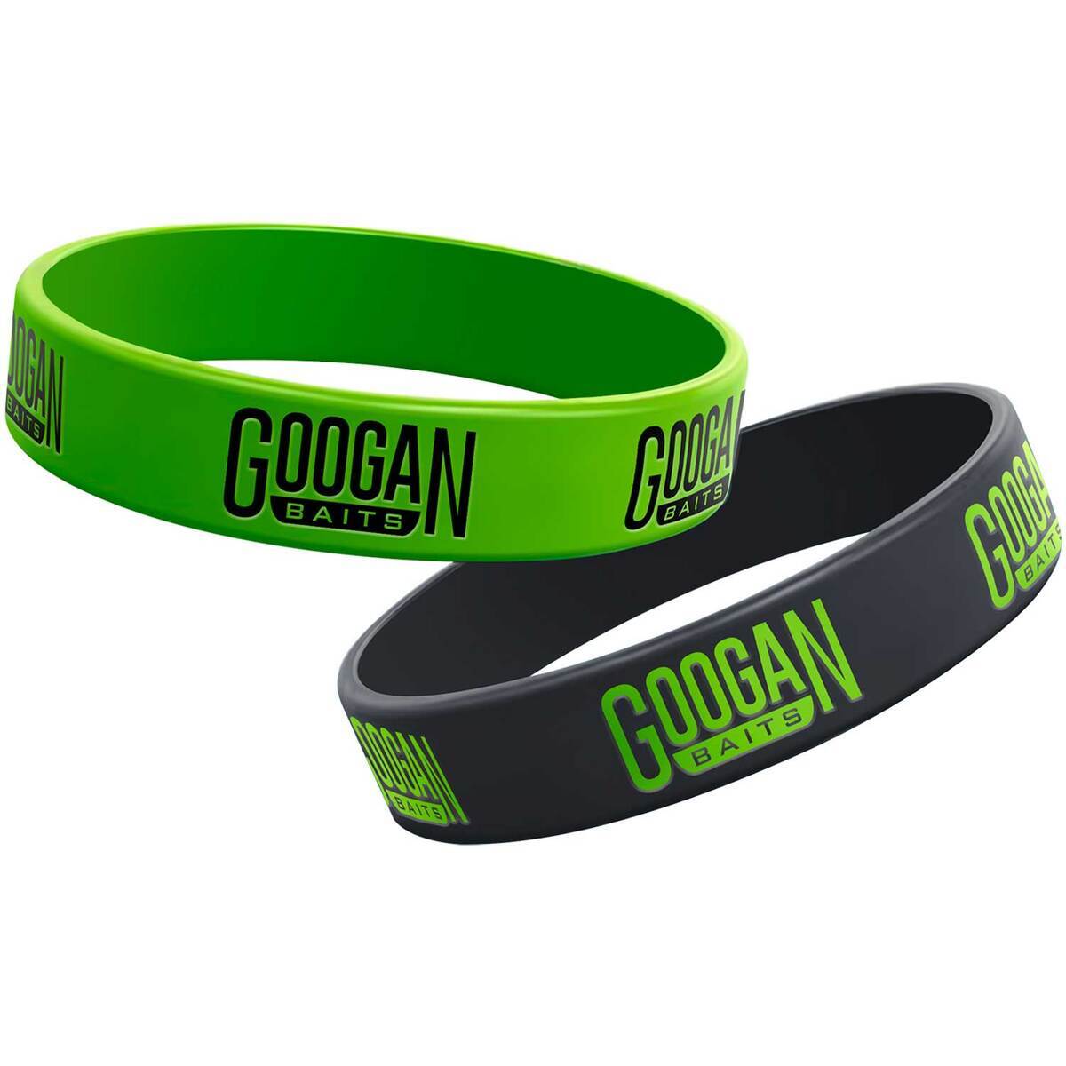 Googan Baits Silicone Bracelets - Black, White Adult Googan Baits Silicone Bracelets - Black, White Adult
