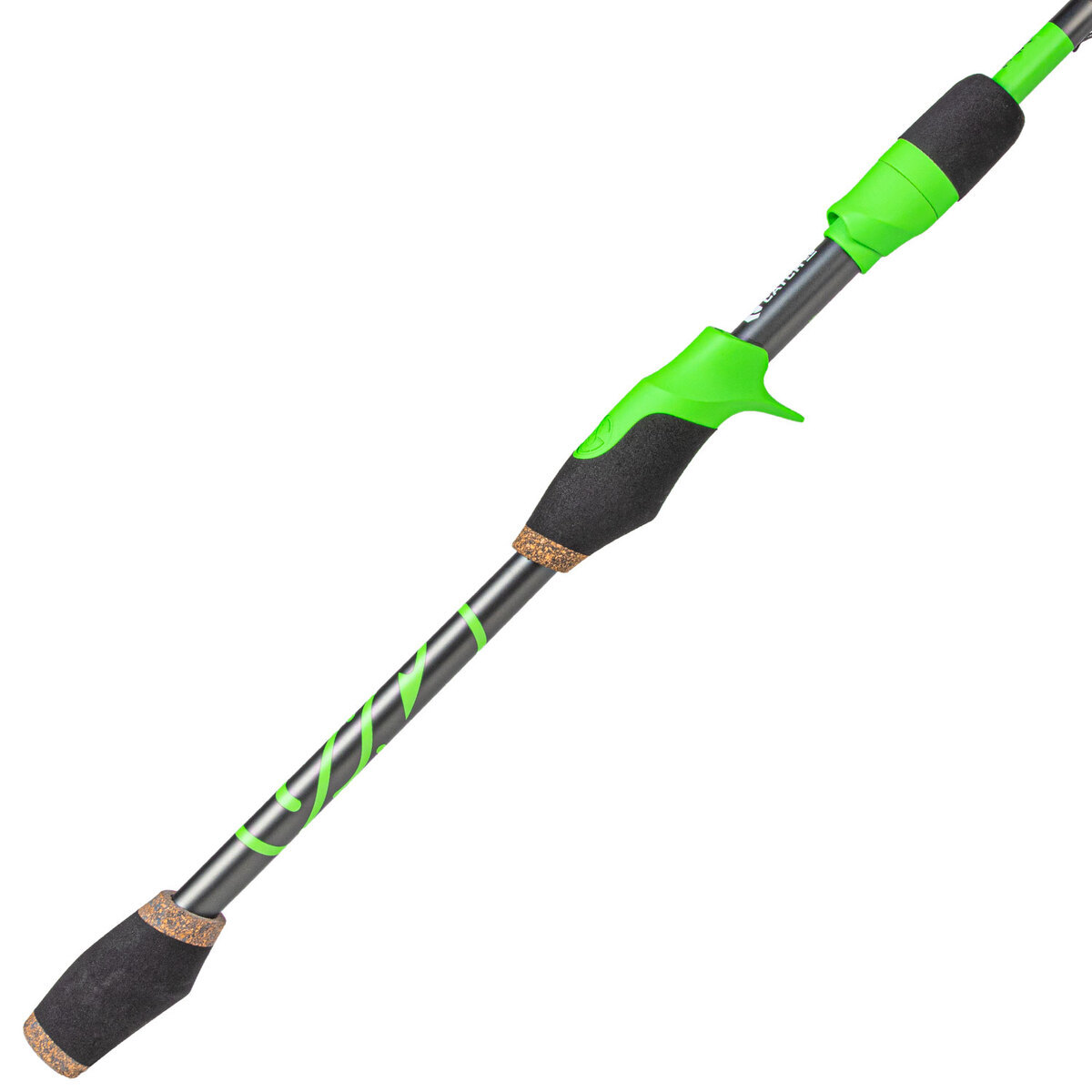 Googan Squad Green Serires Muscle Casting Rod - 7ft 5in, Heavy Power, Extra Fast Action, 1pc Googan Squad Green Serires Muscle Casting Rod - 7ft 5in, Heavy Power, Extra Fast Action, 1pc