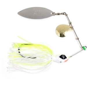 Googan Squad Zinger Double-Bladed Spinnerbait - Chartreuse White, 3/8oz