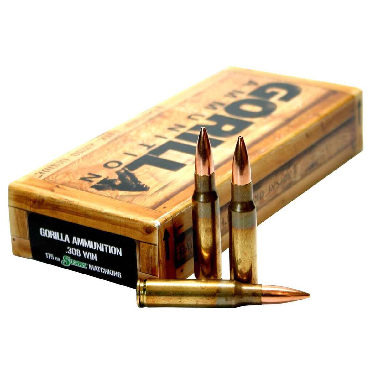 Gorilla Ammo Gorilla Match 308 Winchester 175Gr Rifle Ammo - 20 Rounds Gorilla Ammo Gorilla Match 308 Winchester 175Gr Rifle Ammo - 20 Rounds