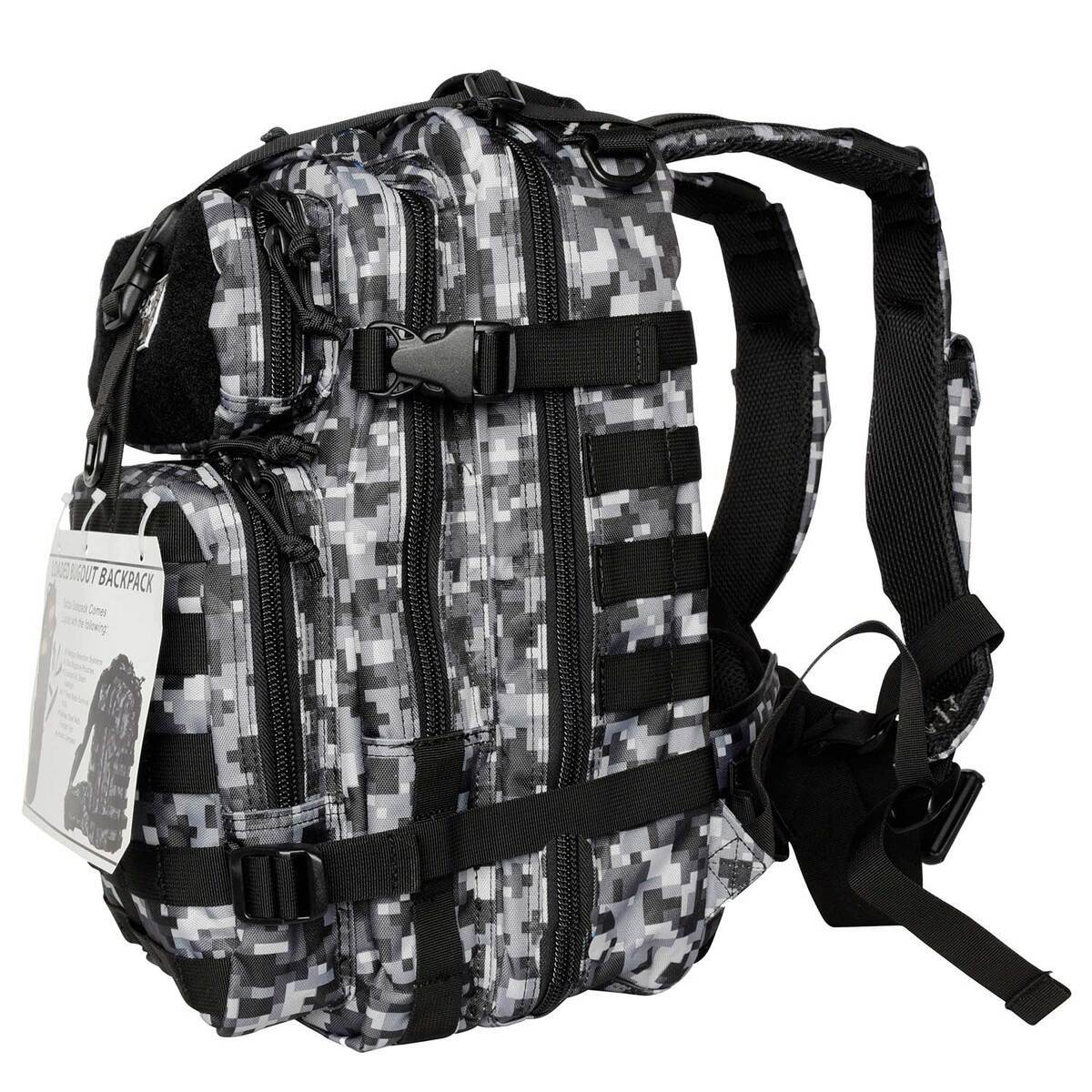 GPS Tactical Bugout Backpack - Digital Gray - Gray Digital GPS Tactical Bugout Backpack - Digital Gray - Gray Digital