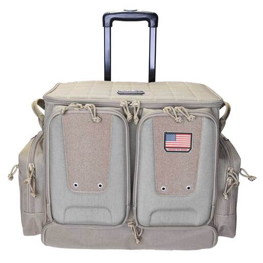 GPS Tactical Rolling Range Bag – Tan – Tan