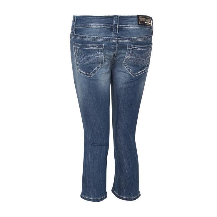 Grace In LA Women's Cuff Capri Pants - Blue - 25 - 25 Grace In LA Women's Cuff Capri Pants - Blue - 25 - 25