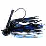 Greenfish Crawball Football Skirted Jig - Black/Blue, 1/2oz - Black/Blue