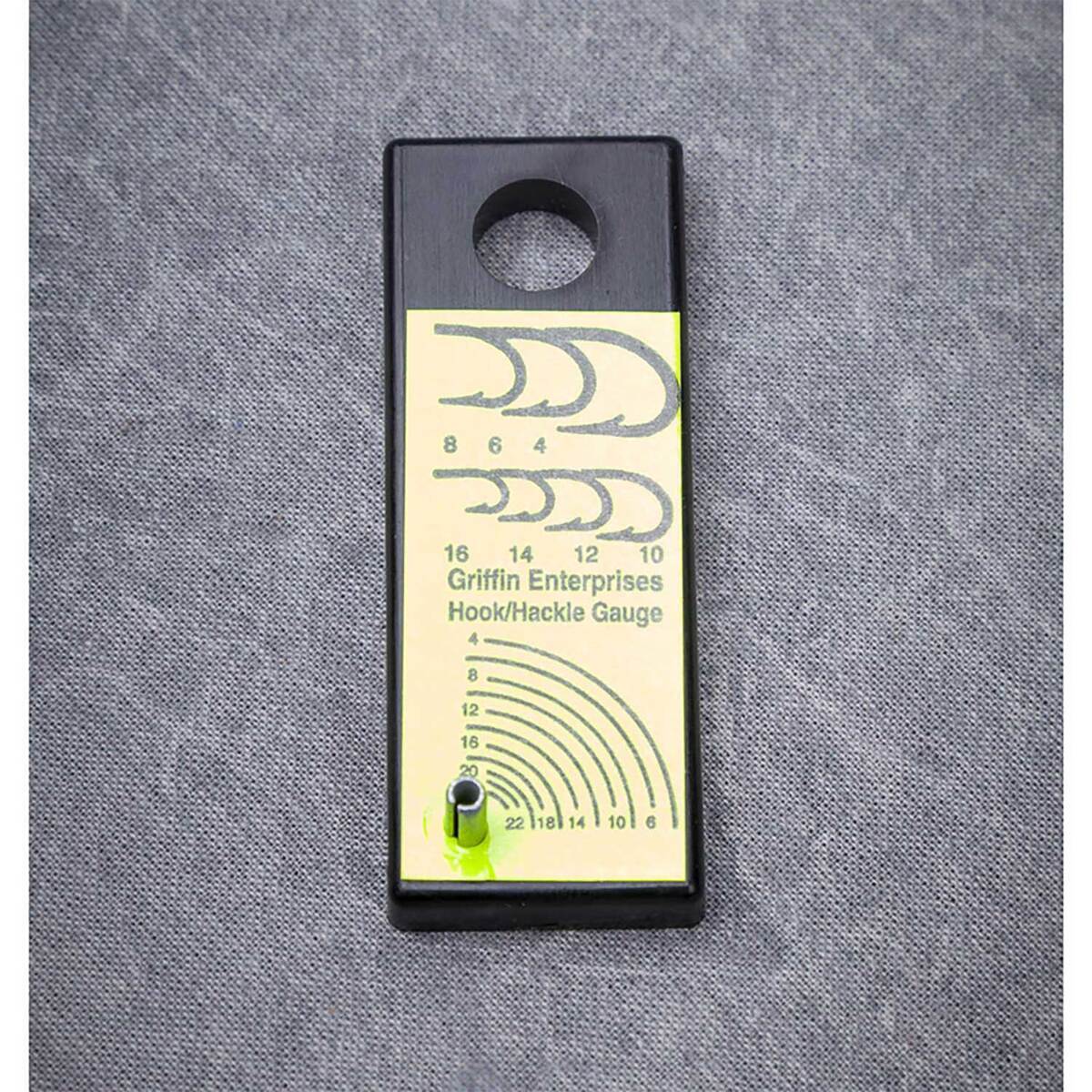 Griffin Hook/Hackle Fly Tying Gauge Tool - Black Griffin Hook/Hackle Fly Tying Gauge Tool - Black