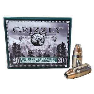 Grizzly Cartridge 357 Sig 90gr Jacketed Hollow Point Handgun Ammo - 20 Rounds