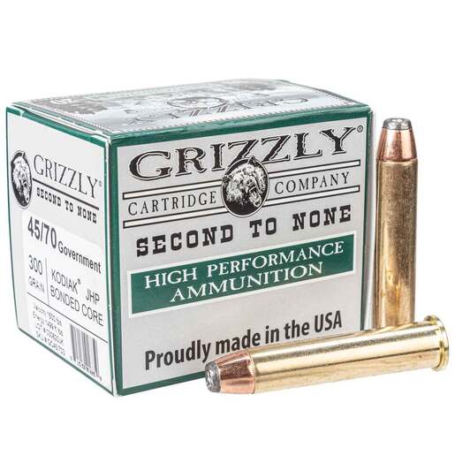 Grizzly Cartridge 45-70 Government 300gr JHP Rifle Ammo – 20 Rounds