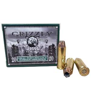 Grizzly Cartridge 45 (Long) Colt 225gr Jacketed Hollow Point Handgun Ammo - 20 Rounds