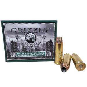 Grizzly Cartridge 45 (Long) Colt +P 225gr Jacketed Hollow Point Handgun Ammo - 20 Rounds