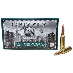Grizzly Cartridge 6.5 Creedmoor 140gr Hollow Point Boat Tail Rifle Ammo - 20 Rounds