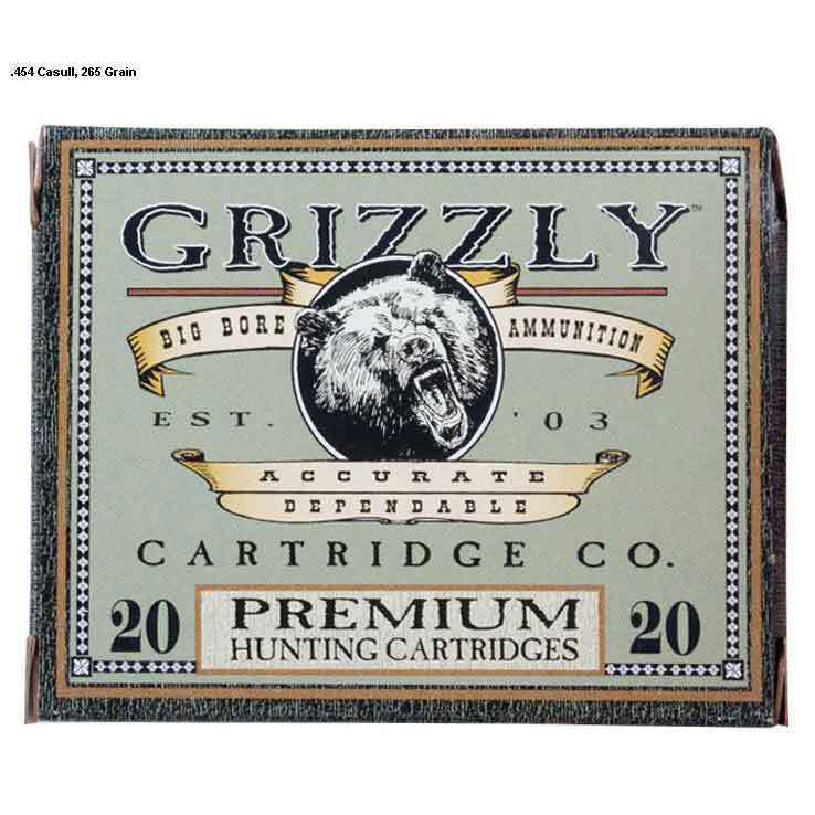 Grizzly Cartridge Range 454 Casull 265gr WFNGC Handgun Ammo - 20 Rounds Grizzly Cartridge Range 454 Casull 265gr WFNGC Handgun Ammo - 20 Rounds