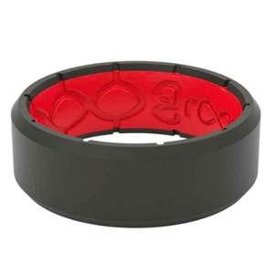 Groove Life Men's Silicone Rings - Size 9 - Black/Red