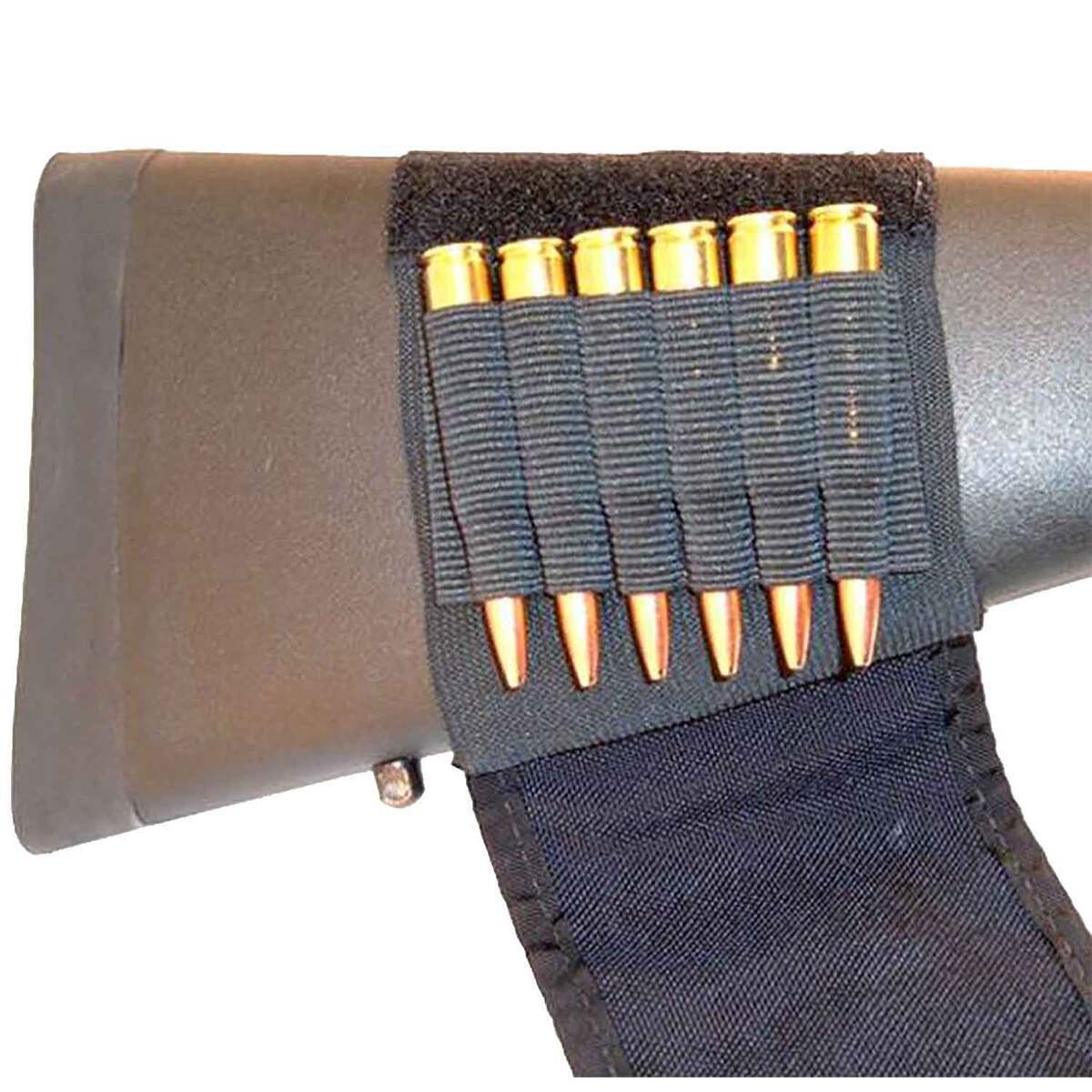 GrovTec US Inc 6 Rounds Slip On Rifle Buttstock Cartridge Holder - Black - Black GrovTec US Inc 6 Rounds Slip On Rifle Buttstock Cartridge Holder - Black - Black