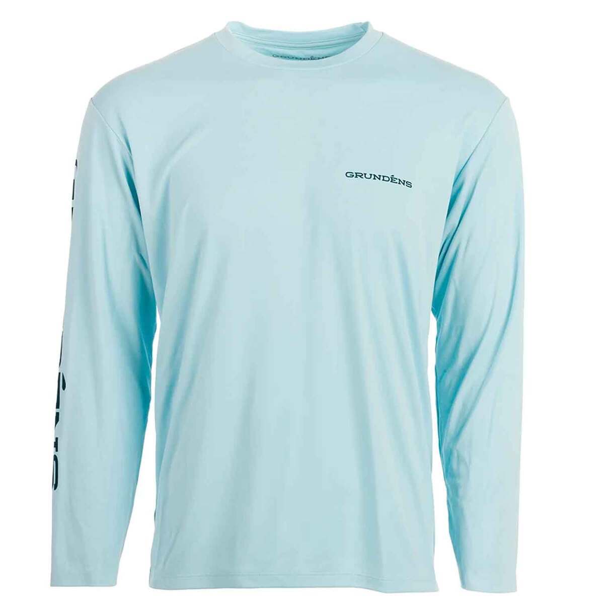 Grundens Men's Anchor Down Print Tech Long Sleeve Casual Shirt Grundens Men's Anchor Down Print Tech Long Sleeve Casual Shirt