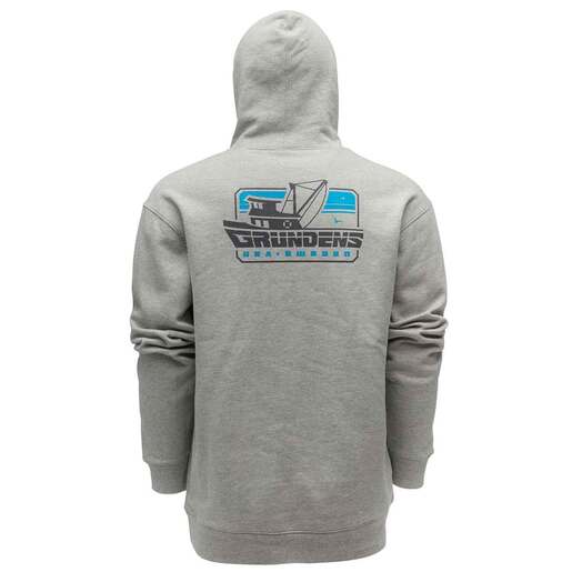 Grundens Men's Displacement Durable Water Repellent Graphic Fishing Hoodie - Black/Anchor S - Grundens
