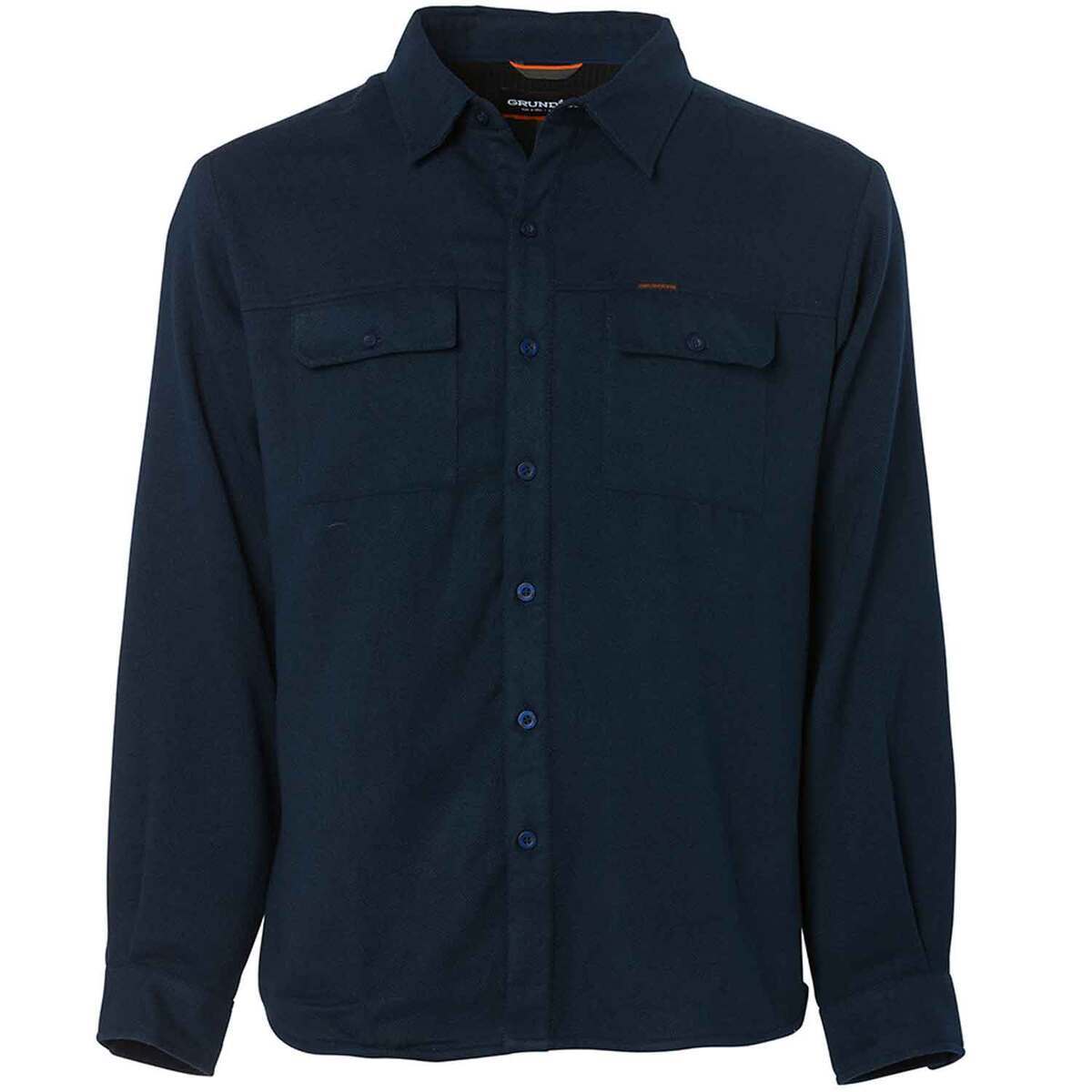 Grundens Men's Kodiak Insulated Flannel Long Sleeve Shirt - Midnight - L - Midnight L Grundens Men's Kodiak Insulated Flannel Long Sleeve Shirt - Midnight - L - Midnight L