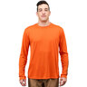Grundens Men's Tough Sun Crew Long Sleeve Fishing Shirt - Red Orange - M - Red Orange M