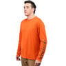 Grundens Men's Tough Sun Crew Long Sleeve Fishing Shirt - Red Orange - M - Red Orange M