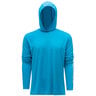 Grundens Men's Tough Sun Hooded Long Sleeve Fishing Shirt - Azure - M - Azure M