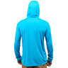 Grundens Men's Tough Sun Hooded Long Sleeve Fishing Shirt - Azure - 3XL - Azure 3XL