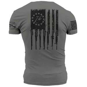 Grunt Style Men's Betsy Rifle Flag Short Sleeve Casual Shirt