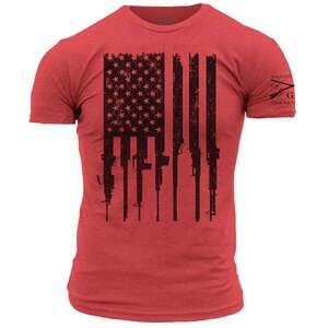 Grunt Style Men's Rifle Flag Short Sleeve Casual Shirt