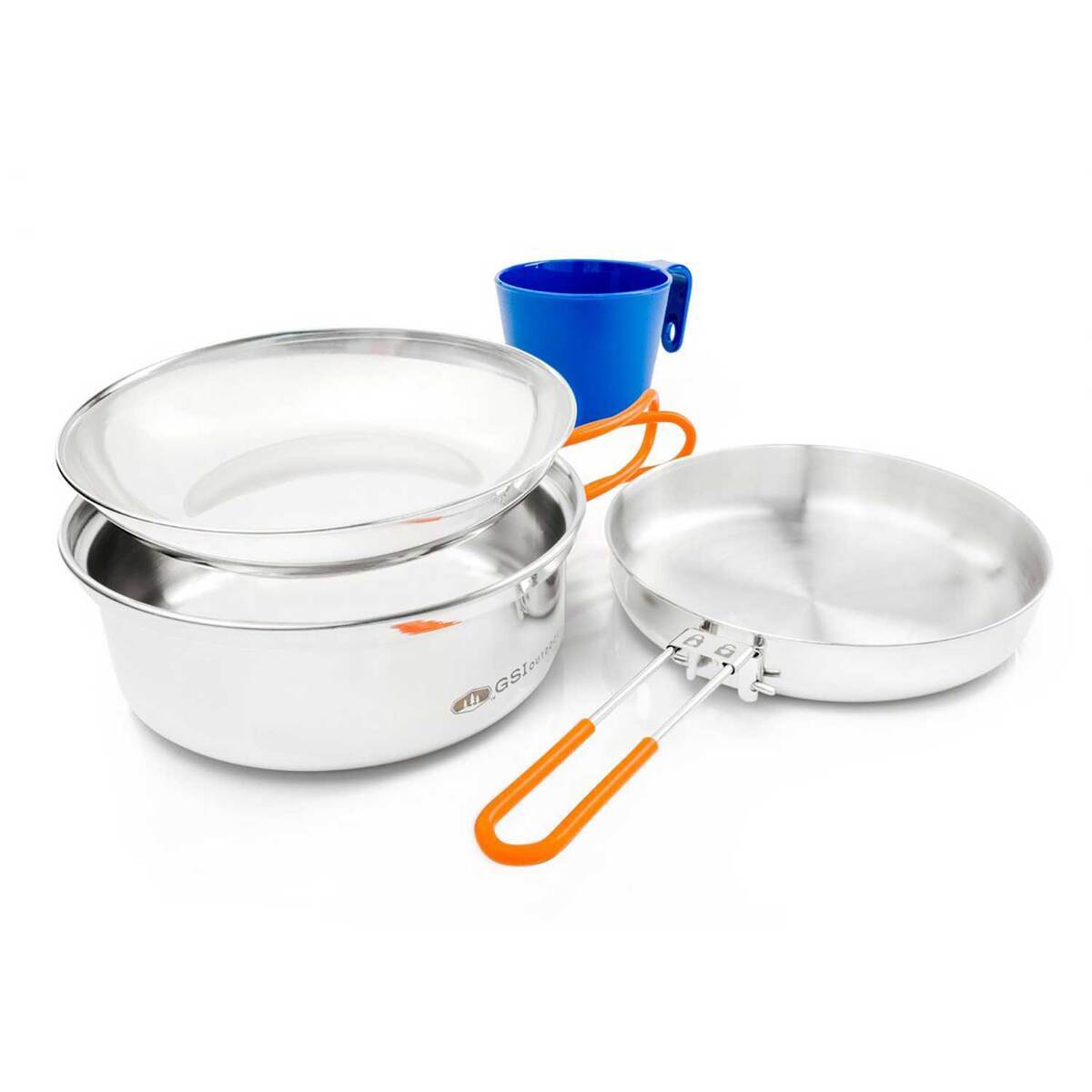 GSI Outdoors Glacier Stainless Mess Kit - Silver GSI Outdoors Glacier Stainless Mess Kit - Silver